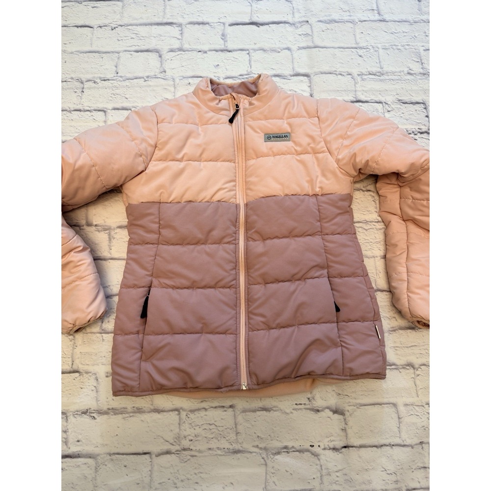 Magellan Girls XL (16) Two Tone Pink/Mauve Puffer Lined Zip Jacket
